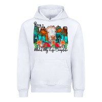 White Being a Mom Makes My Life Complete Urban Hoodie - CowCowDesign