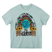 Arona western rainbow  be kind Heavy Core Tee - RanaPortraitStore