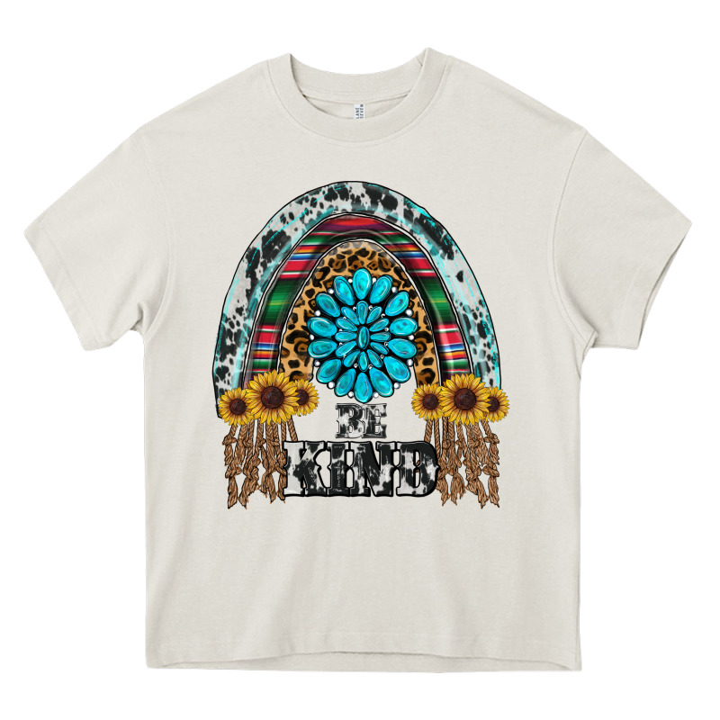 Western Rainbow  Be Kind Heavy Core Tee by RanaPortraitStore | Teevron
