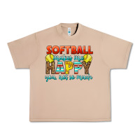 Burro Softball Makes Me Happy You, Not So Much Urban Heavy Tee - LillyAllenDesigns