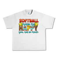 Lunar Rock Softball Makes Me Happy You, Not So Much Urban Heavy Tee - LillyAllenDesigns