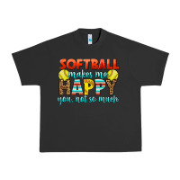 Pigment Black Softball Makes Me Happy You, Not So Much Urban Heavy Tee - LillyAllenDesigns