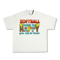 Pistachio Softball Makes Me Happy You, Not So Much Urban Heavy Tee - LillyAllenDesigns