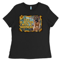 Black life is better with a shepperd Ladies Tee - RanaPortraitStore