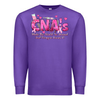 Purple cna s make the world go around and everyone knows Premium Sweatshirt - texasbilliewilder