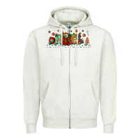 Oatmeal Heather Noel Zipper Hoodie - BundleAndBundleShop