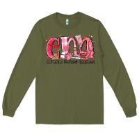 Army Green cna certified valentine nursing assistant valentin Long Sleeve Tee - MaliasSmallBusiness