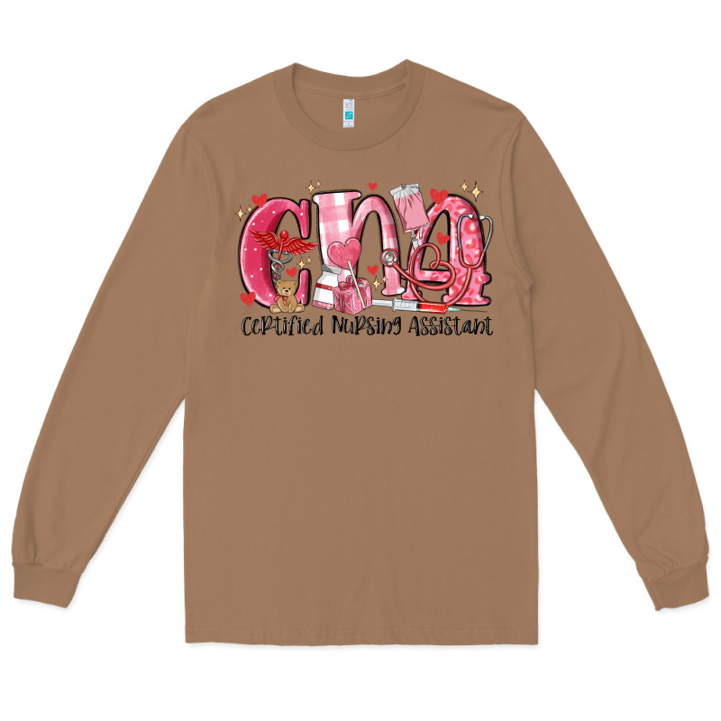 Cna Certified Valentine Nursing Assistant Valentin Long Sleeve Tee by MaliasSmallBusiness | Teevron