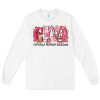White cna certified valentine nursing assistant valentin Long Sleeve Tee - MaliasSmallBusiness