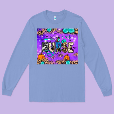 Nurse Halloween Long Sleeve Tee Designed By Jahusdesignshop