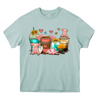 Arona pigs coffee cups Heavy Core Tee - Zillion Design Studio