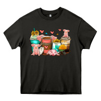 Asphalt pigs coffee cups Heavy Core Tee - Zillion Design Studio