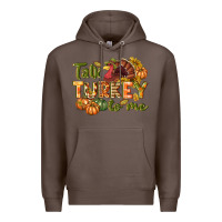 Coffee Talk turkey to me Thanksgiving p Premium Hoodie - NancyCooperArtShop