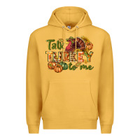 Mustard Talk turkey to me Thanksgiving p Premium Hoodie - NancyCooperArtShop