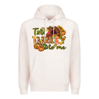 Pale Pink Talk turkey to me Thanksgiving p Premium Hoodie - NancyCooperArtShop
