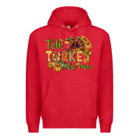 Red Talk turkey to me Thanksgiving p Premium Hoodie - NancyCooperArtShop