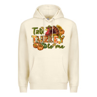 Sandshell Talk turkey to me Thanksgiving p Premium Hoodie - NancyCooperArtShop