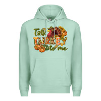 Seafoam Talk turkey to me Thanksgiving p Premium Hoodie - NancyCooperArtShop