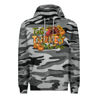 Slate Camo Talk turkey to me Thanksgiving p Premium Hoodie - NancyCooperArtShop