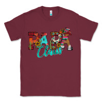 Burgundy Papa Claus Classic Tee - CowhideDigitalArt
