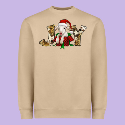 Joy Christmas Lamb Heavyweight Sweatshirt Designed By Jasminsmagicworld