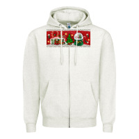 Oatmeal Heather noel Zipper Hoodie - BundleAndBundleShop