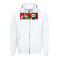 White noel Zipper Hoodie - BundleAndBundleShop
