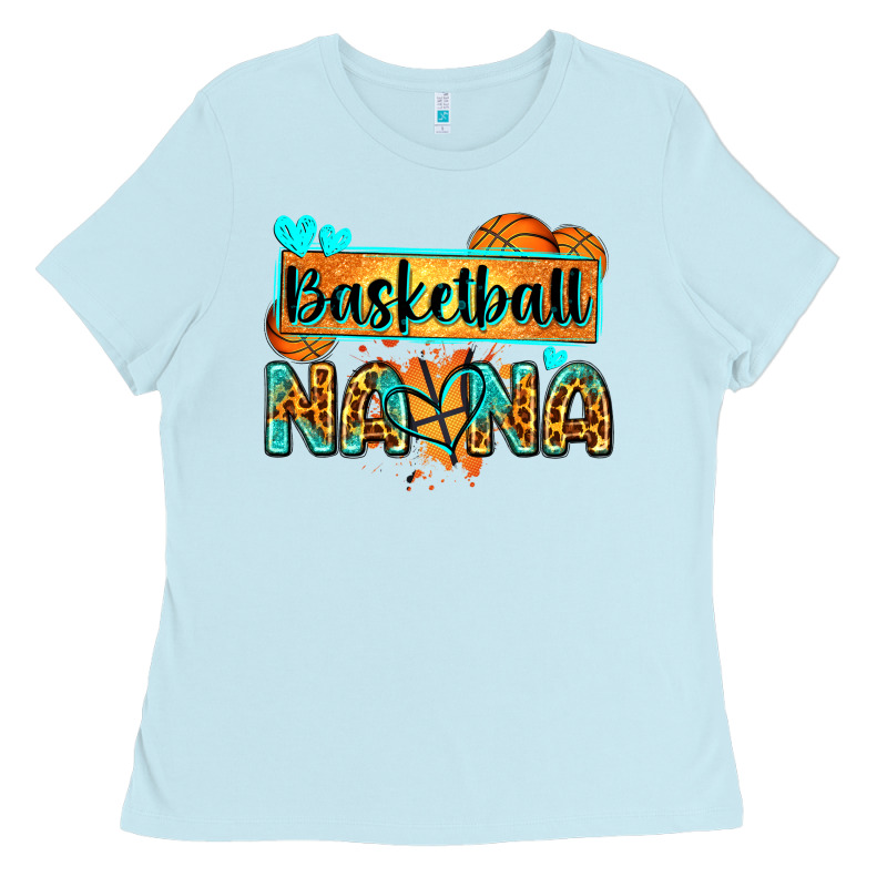Basketball Nana With Leopard Ladies Tee by Zillion Design Studio | Teevron