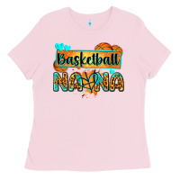 Bubblegum Pink basketball nana with leopard Ladies Tee - Zillion Design Studio