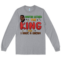 Heather Grey martin luther the king 1963 i have a dream Long Sleeve Tee - MaliasSmallBusiness