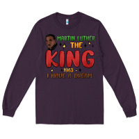Plum martin luther the king 1963 i have a dream Long Sleeve Tee - MaliasSmallBusiness