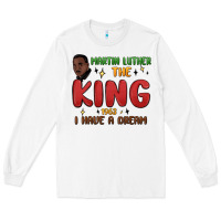 White martin luther the king 1963 i have a dream Long Sleeve Tee - MaliasSmallBusiness