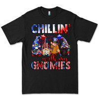 Black Chillin' with my gnomies 4th of July Premium Tee - CowGirlArtShop