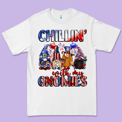 Chillin' With My Gnomies 4th Of July Premium Tee Designed By Cowgirlartshop