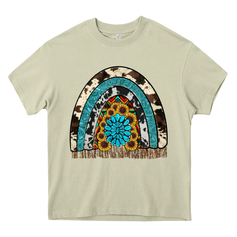 Rainbow Sunflower Gemstone Heavy Core Tee by RanaPortraitStore | Teevron