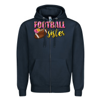 Navy football sister Zipper Hoodie - BundleAndBundleShop