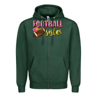 Sports Green football sister Zipper Hoodie - BundleAndBundleShop
