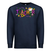 Navy mardi gras teacher Premium Sweatshirt - texasbilliewilder