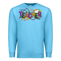 Ocean Blue mardi gras teacher Premium Sweatshirt - texasbilliewilder