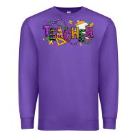 Purple mardi gras teacher Premium Sweatshirt - texasbilliewilder