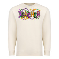Sandshell mardi gras teacher Premium Sweatshirt - texasbilliewilder