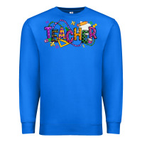 True Royal mardi gras teacher Premium Sweatshirt - texasbilliewilder