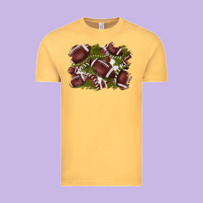 Football Background Vintage Tee Designed By Barkaloodesign