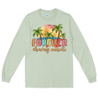 Matcha forever chasing sunsets Long Sleeve Tee - MaliasSmallBusiness