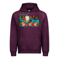 Mauve Wine Blessed Mama Flowers Cow Urban Hoodie - CowCowDesign