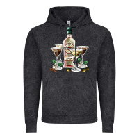 Vintage Black martini glasses and martini bottle Vintage Hoodie - AdoDesignShop