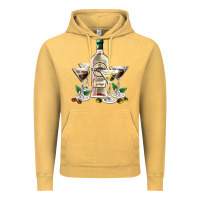 Vintage Mustard martini glasses and martini bottle Vintage Hoodie - AdoDesignShop