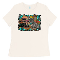 Bone life is better with a frenchie Ladies Tee - RanaPortraitStore