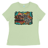 Matcha life is better with a frenchie Ladies Tee - RanaPortraitStore