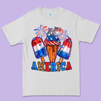 4th Of July America Ice Creams Premium Tee Designed By Neo Western